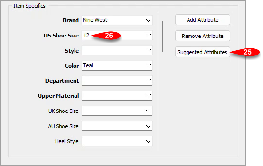 Verify that US Shoe Size populates with 12 Verify that US Shoe Size populates with 12