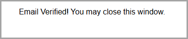 Your email address is now verified.