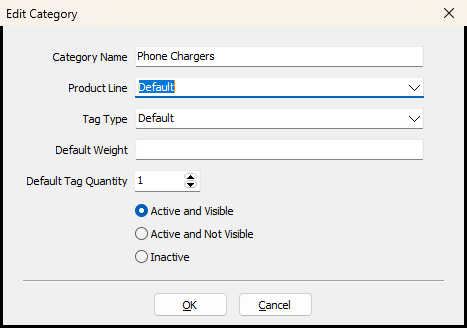 Product Line field focused before opening the dropdown
